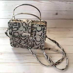 Snake Print Crossbody Handbag